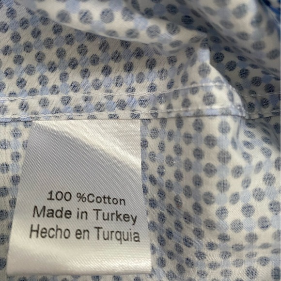 Spazio Slim Fit Short Sleeve Button Down Shirt L - Picture 4 of 6